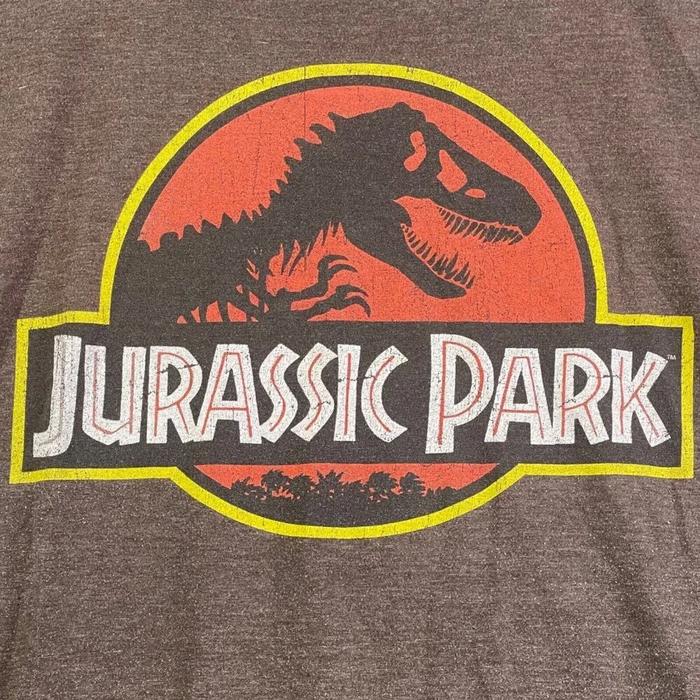 Jurassic Park T Shirt - Brown - Adult Size Extra Large - Picture 2 of 6